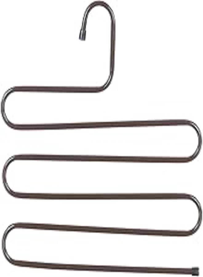 Metal clothes hanger with 6 levels - brown 