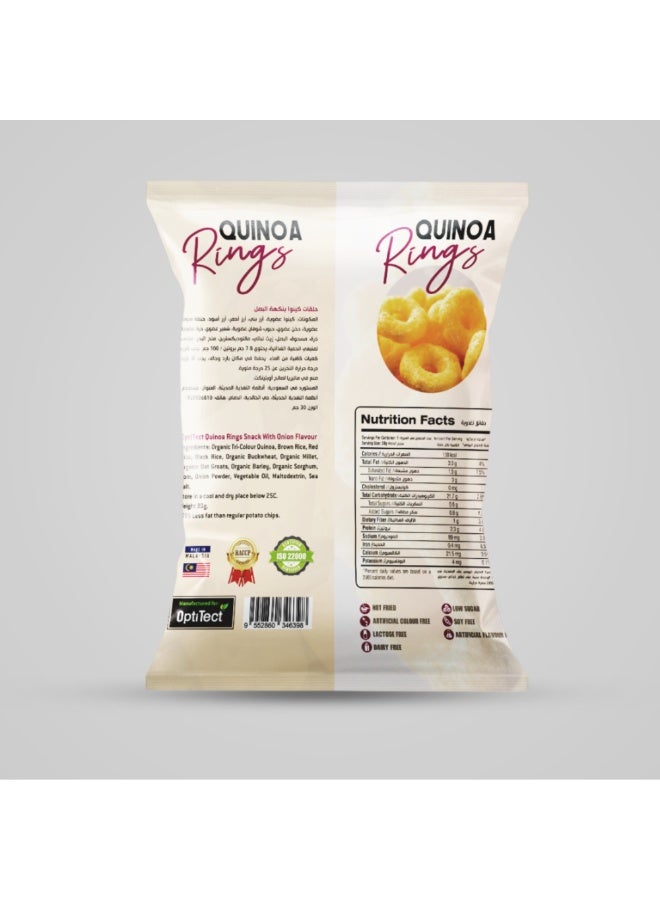 Optitect Quinoa Rings Snack, Onion, 30 Gm