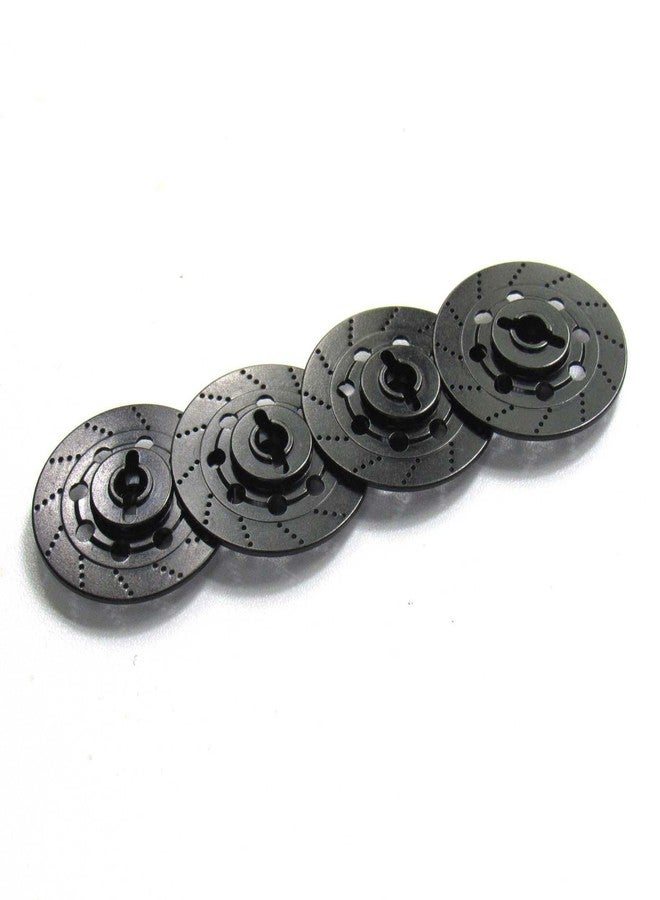 Hobbypower Aluminum 12mm Hex Hub Wheel Tires Brake Disc for 1/10 On-Road Car XI D3 D4 (Pack of 4,Black & Sliver) - Image 5