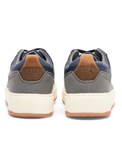 U.S. Polo Assn. Men's Navy Low-Top Sneakers - Stylish Casual Shoes with Grey and Tan Accents, Durable and Stylish Casual Footwear  - Image 4