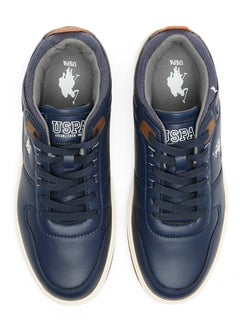U.S. Polo Assn. Men's Navy Low-Top Sneakers - Stylish Casual Shoes with Grey and Tan Accents, Durable and Stylish Casual Footwear  - Image 5