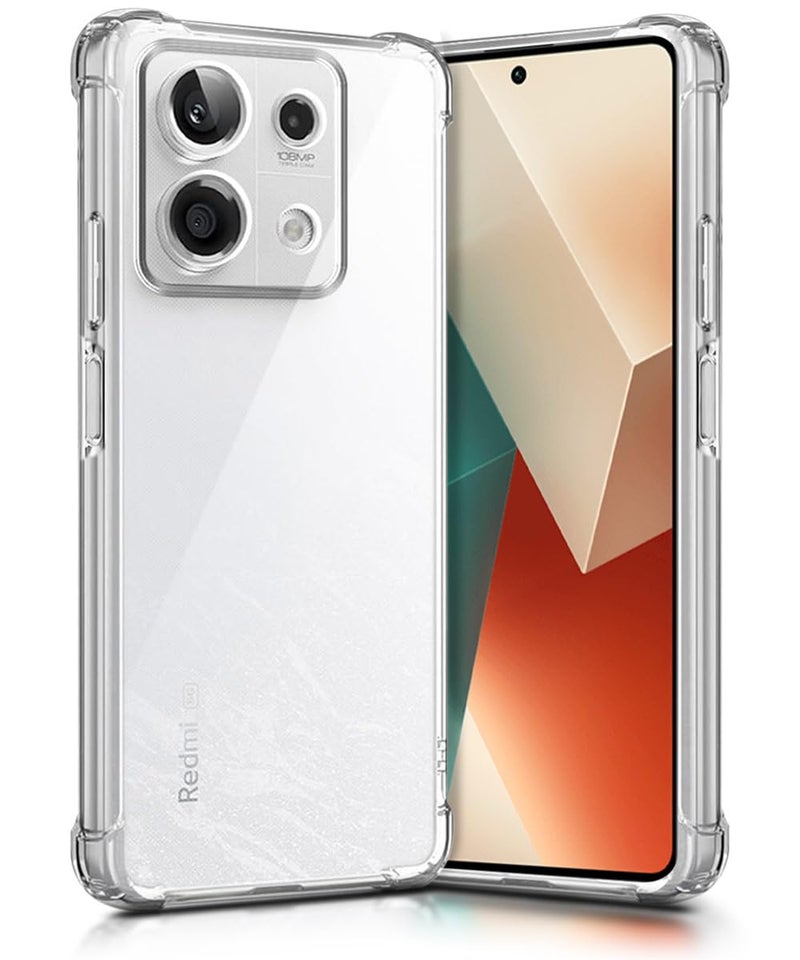 WOW IMAGINE Clear Back Cover Case for Xiaomi Mi Redmi Note 13 5G | Shockproof Soft TPU Case | Cushioned Edges for Ultimate Protection Back Cover Case - Transparent - Image 2