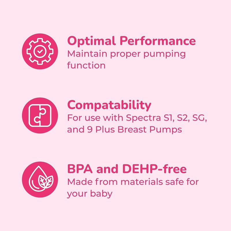 Spectra استبدال صمام دك بيل من سبيكترال لمضخة حليب الثدي عبوة من 2 تناسب دروع وحواف الثدي الصغيرة والمتوسطة والكبيرة أو الكبيرة جداً - Image 4