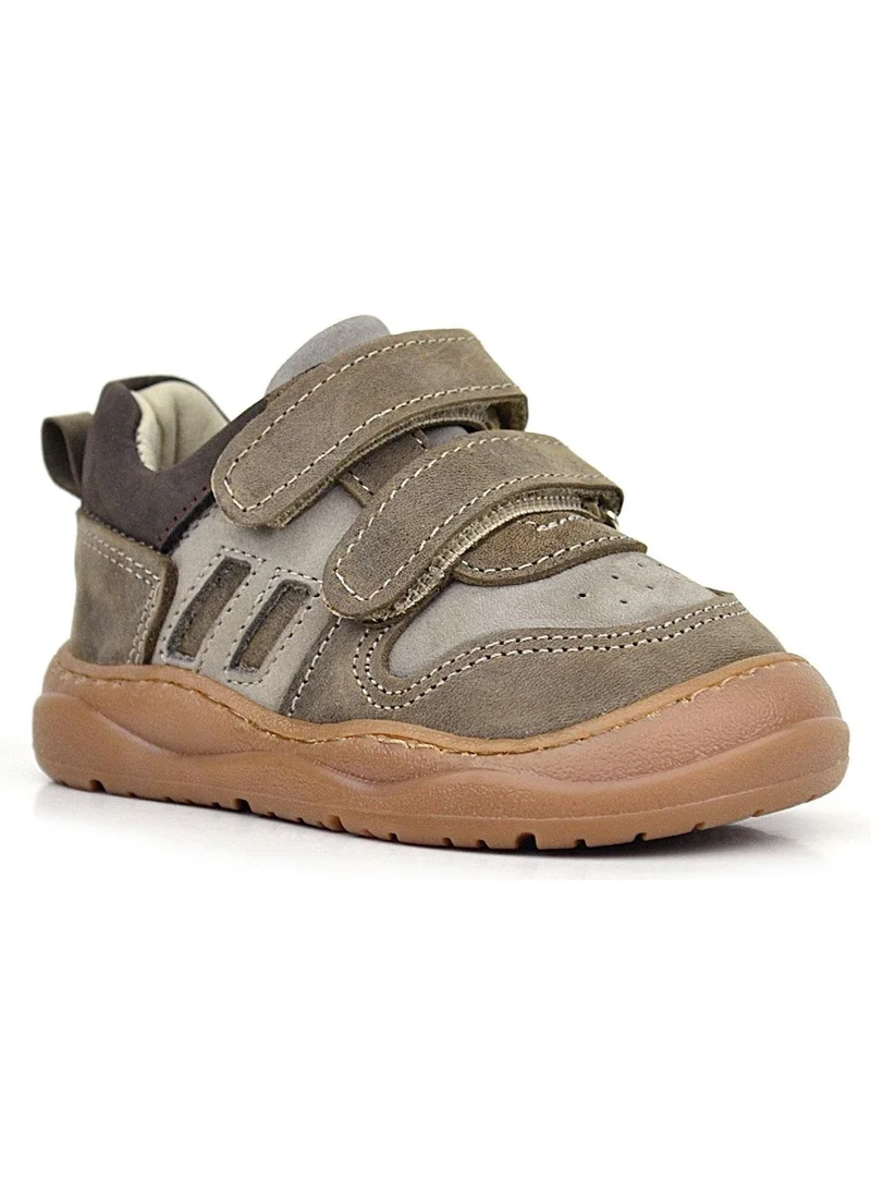 Rakerplus Schaggy Leather Sand Grey Baby Sneakers