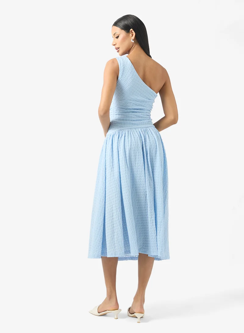 ELLA One Shoulder Ruched Dress