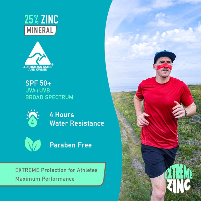 Sun Zapper Extreme Zinc Oxide Sunscreen Stick â€“ SPF 50+ Water Resistant â€“ 3-Pack (Red, White, Blue) â€“ For Face â€“ Made in Australia - Image 3