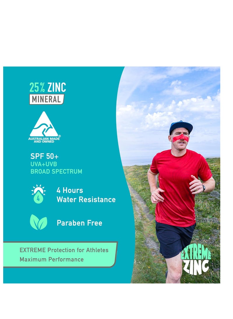Sun Zapper - Sun Zapper Extreme Sunscreen Zinc Stick - Red, White, Blue 3-Pack SPF50+ Colored Zinc Oxide Sticks for Face - Made in Australia - Image 1