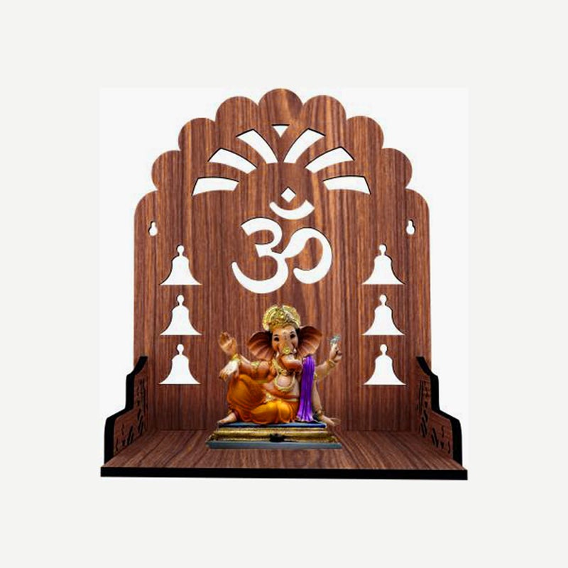 CrazyInk CrazyInk CRAZING Wood Art and Craft Fully Handmade Beautiful Temple for Home and Office Brown 4 X 98 X 15 Inch 