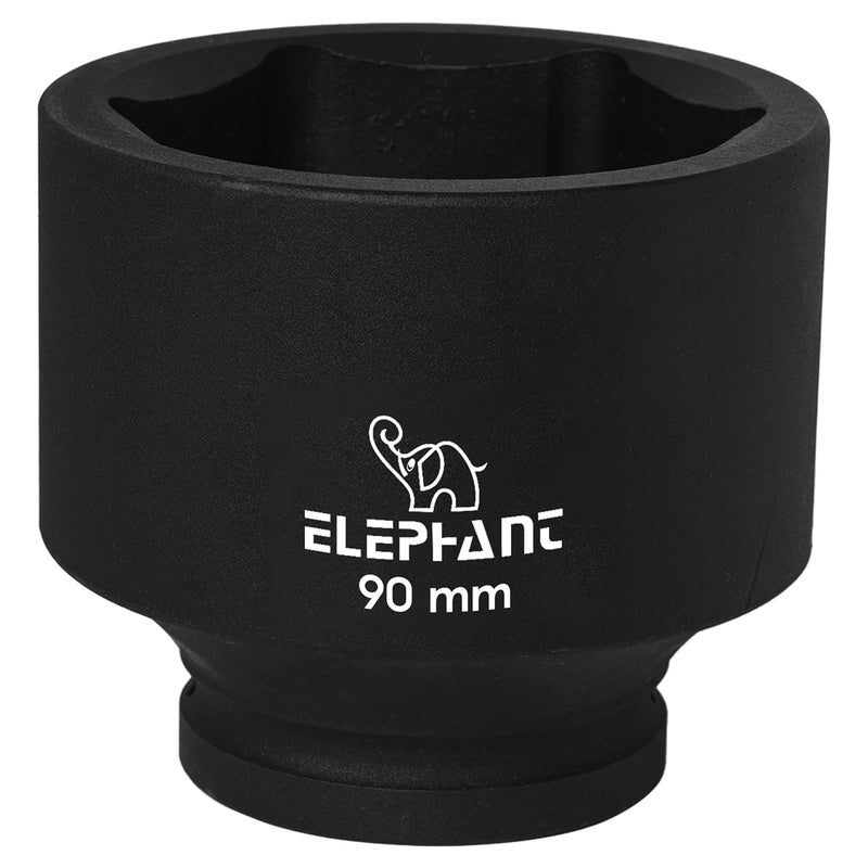 Elephant Metal 1" Square Drive 6-Point Std Impact Sockets Size 90Mm, Length 90Mm - Image 1