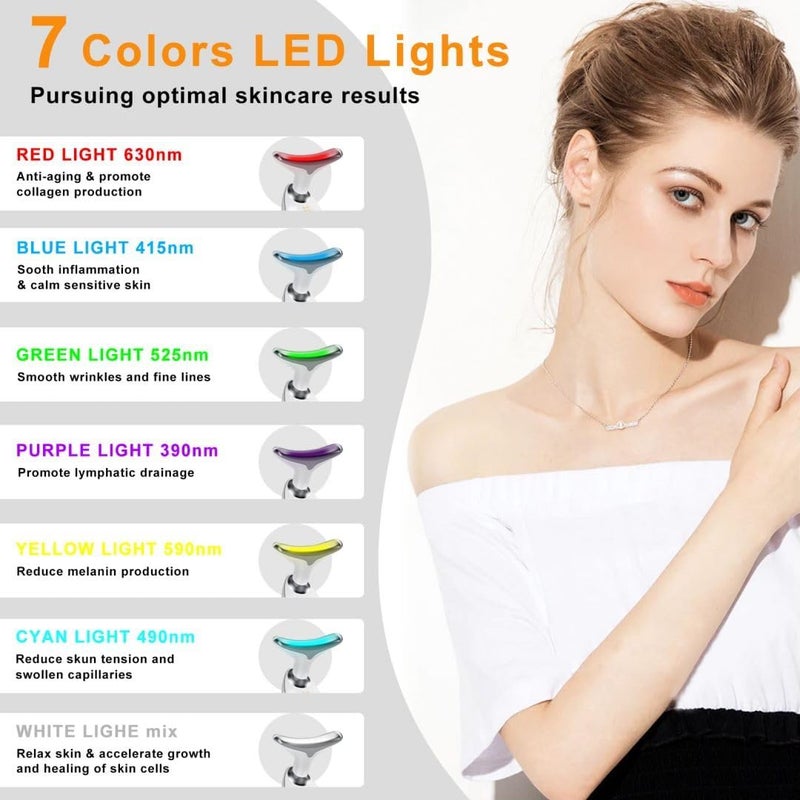 Bestechy 7 Color LED Facial Beauty Device for Skin Care and Massaging - Image 3