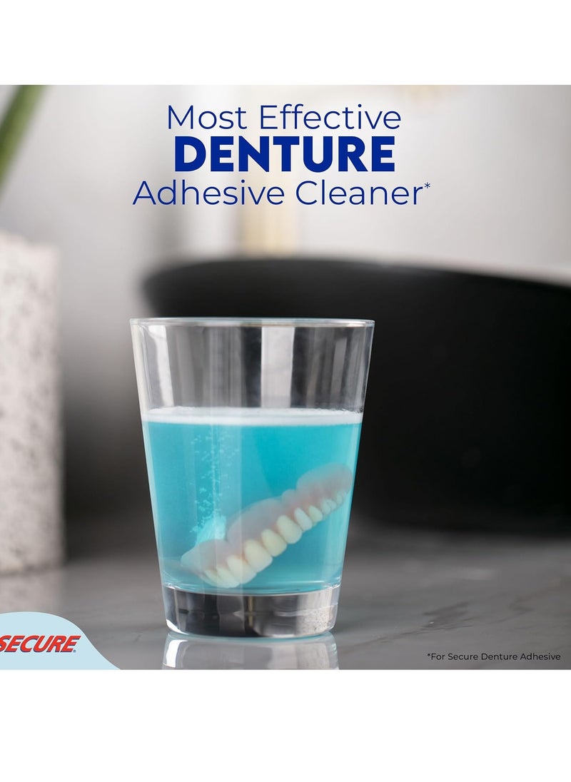 secure - Secure Anti-Plaque Cleansing Tablets PH Formula Removes Odors, Stains, Bacteria, Germs - Deeply Clean Dentures, Partials, Nightguards, Retainers in 5 Minutes - Zinc Free - 32 Tablets (1 Pack) - Image 1