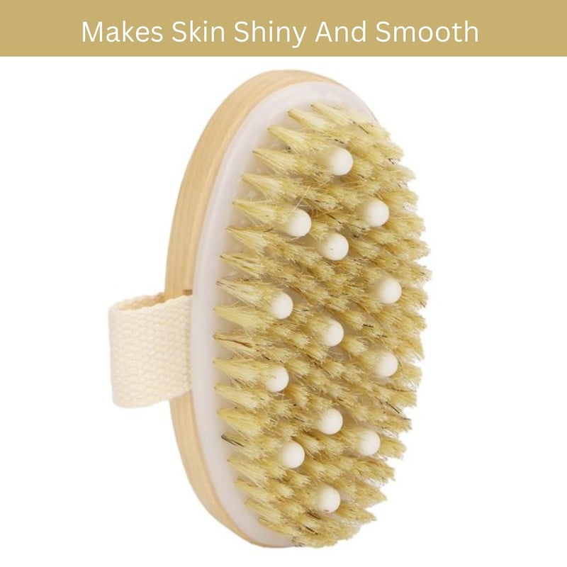 Allure Wooden Bathing Brush Natural Bristle Body Brush BB02 - Image 4