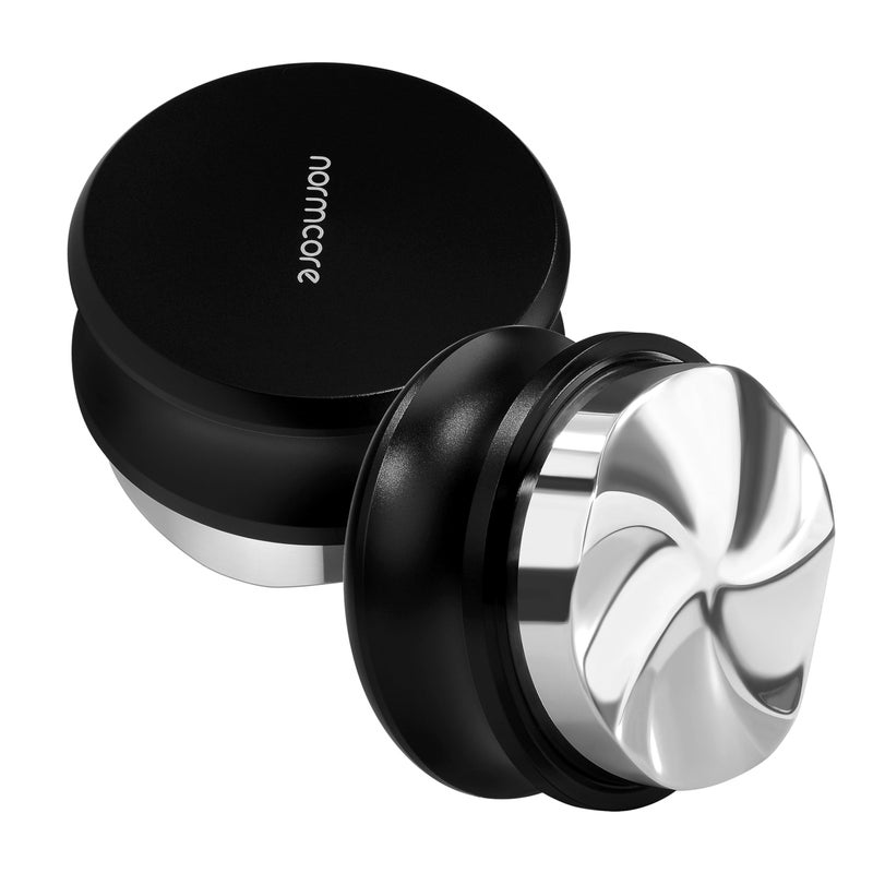 Normcore أداة توزيع الجاذبية Normcore 58.5mm، موزع إسبريسو متكيف مع الجاذبية، أداة تسوية قهوة الإسبريسو لفلتر القهوة بدون قاع 58mm، قاعدة من الفولاذ المقاوم للصدأ 304 بخمسة شفرات - Image 1