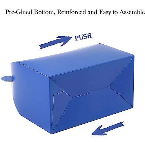 Oletx 30-Pack Dark Blue Party Favor Treat Boxes Pack, Goodie Boxes, Paper Gable Gift Boxes with Handles. Perfect for Prince Party and Baby Boy Shower Decoration Supplies - Image 5