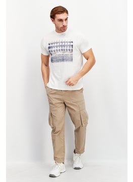 Tailored Recreation Men Crew Neck Short Sleeve Graphic Print T-Shirt, White  - Image 3