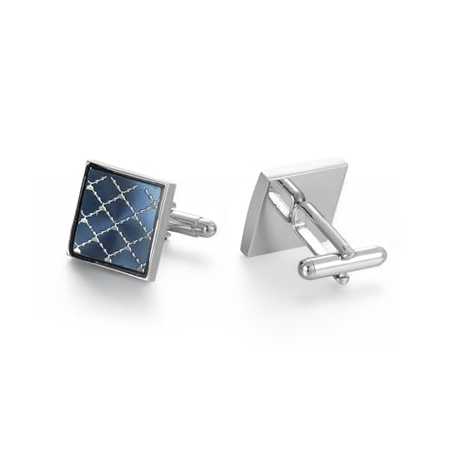 UJOY Fashion Cufflinks for Men in Gift Box Navy Blue - Image 1