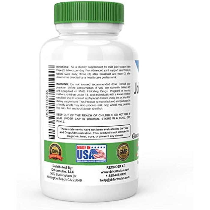 DrFormulas Joint Support Supplements for Men & Women | Glucosamine Chondroitin Msm, (Mendamine) 60 Day Supply - Image 3