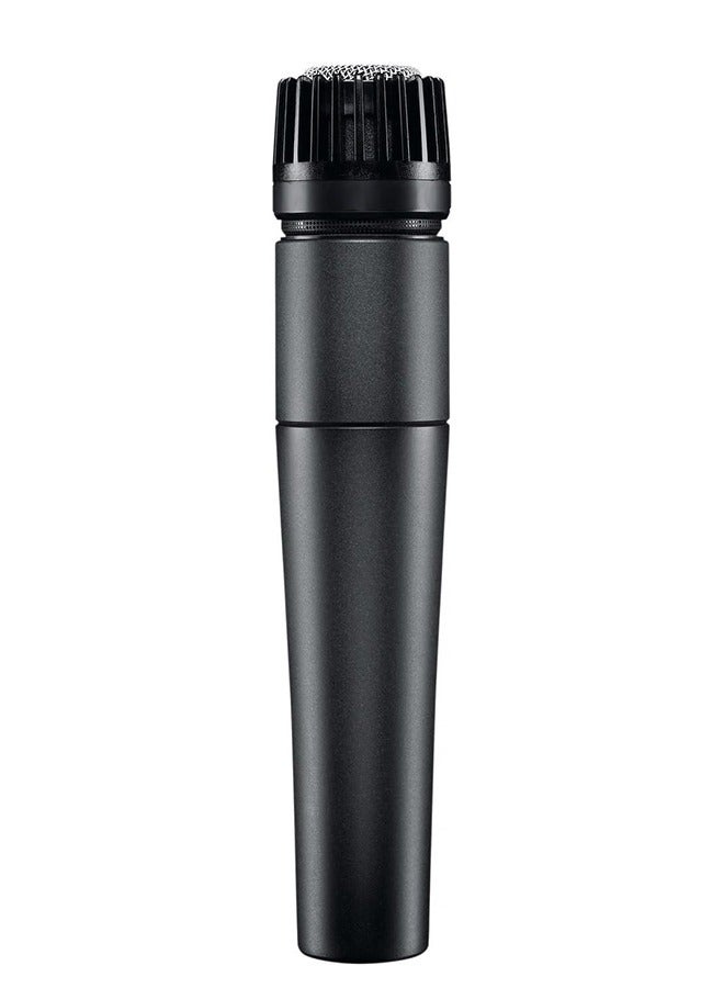 شور المحدودة ميكروفون ديناميكي SM57 Pro XLR - ميكروفون احترافي للأستوديو والأداء الحي على شكل قلب للآلات الموسيقية، وتسجيل الطبول، والإيقاع، ومضخم الآلات الموسيقية، SM57-LCE أسود - Image 2
