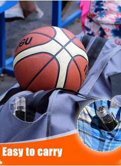 Taimi Ball Pump, Portable Dual Action Hand Air Pump for Sports, Basketball, Football, Volleyball with Needles and Nozzles, 6 Inch, Black  - Image 5