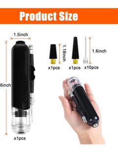 Taimi Ball Pump, Portable Dual Action Hand Air Pump for Sports, Basketball, Football, Volleyball with Needles and Nozzles, 6 Inch, Black  - Image 2