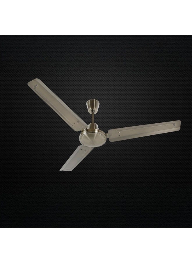 DANUBE HOME Milano 56" Metallica Ceiling Fan - Nickel Finish Durable Pp Plastic Low Noise Household Fans Powerful Hanging Fan For Home, Kitchen, Office, Garage, & Warehouse - 142X142X32Cm 