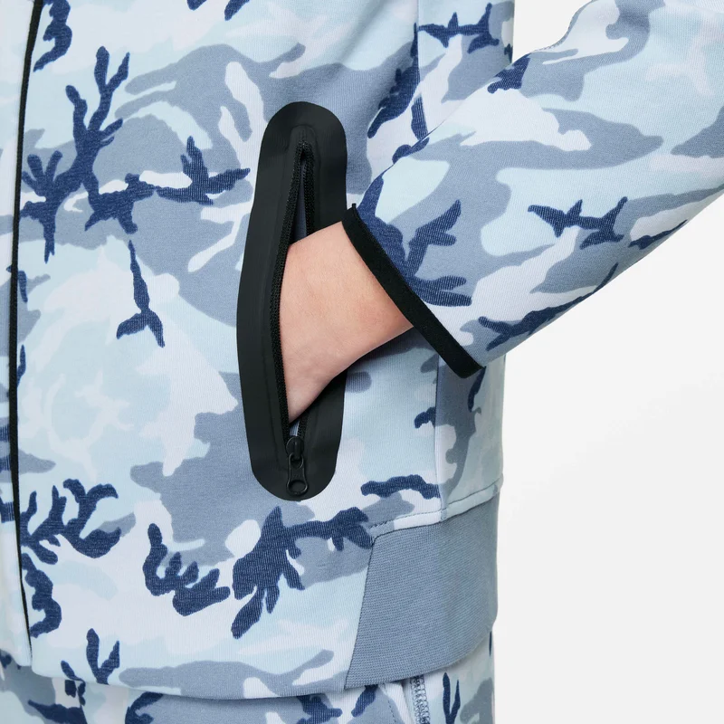 Nike Kids' Tech Fleece Camo Full-Zip Hoodie