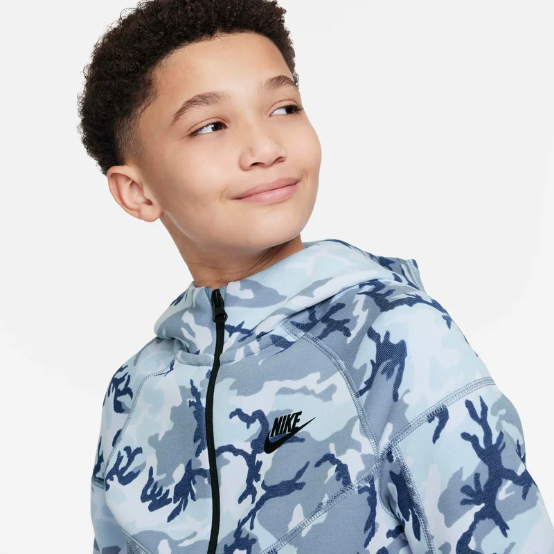 Nike Kids' Tech Fleece Camo Full-Zip Hoodie