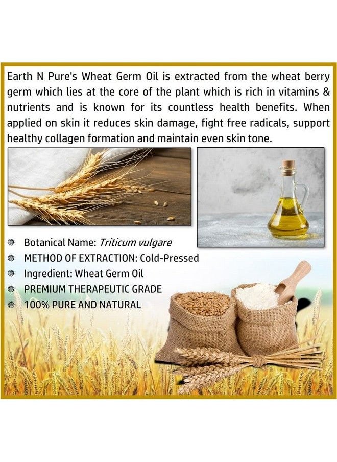 Earth N Pure Wheat Germ Carrier Oil 100% Coldpressed Pure And Natural Unrefined Therapeutic Grade With Glass Dropper Perfect Solution For Skincare Haircare Bodycare Face Care Antiaging 30Ml  - Image 4