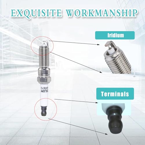 RAWOK 91970 Iridium Spark Plugs for Chevy 2016-2019 Cruze 1.4L, 21-24 Trax 1.4L, 18-24 Equinox Malibu 1.5L, 18-24 GMC Terrain 1.5L, 16-24 Buick Encore 1.4L, 16-19 Cascada 1.6L, ILNAR8B7G (4 PCS) - Image 4