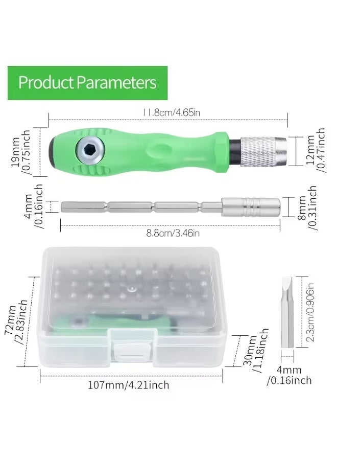 Temu 32-in-1 Precision Screwdriver Set, Multi-Bit Repair Tool Kit with 30 Screwdriver Heads, Compact Portable Set for Mobile Phones, Laptops, Computers, Electronics, Cars, Home & Professional Use - Image 3