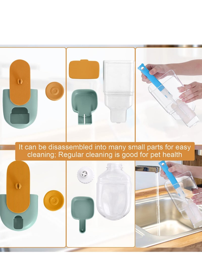 سيوسي حامل موزع طعام وماء تلقائي، مجموعة موزع طعام وماء ذو وزن أوتوماتيكي 35 أونصة للضغط على الأرانب، موزع غذاء للحيوانات الأليفة للحبس للأرانب والتشينشيلا والقنفذ وخنزير غينيا والفأر والجرذ والجراء - Image 4