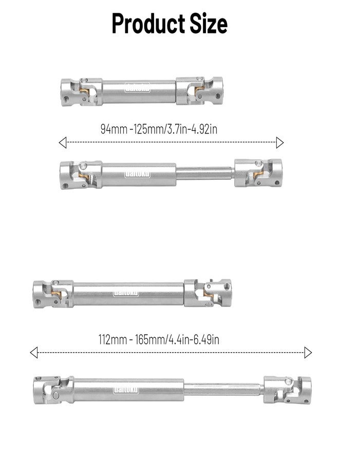 daitoku RC Drive Shaft 94-125mm & 117-168mm for SCX10 TRX4 1/10 RC Crawler Car Driveshaft Upgrade Parts Replacement (2PCS) - Image 4