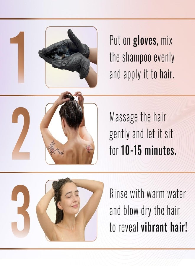 Herbishh Black Hair Dye Shampoo (25ml x 5 Sachets) | 100% Grey Coverage Ammonia Free, Instant Hair Dye Shampoo for Women & Men | Long Lasting & Travel Friendly - Image 5