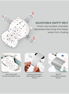 BAYBEE Foldable Baby Bath Tub With Anti-Skid Base, Support Cushion, Temperature Sensing Plug And Wall Mountable 0-3 Years, Green  - Image 5