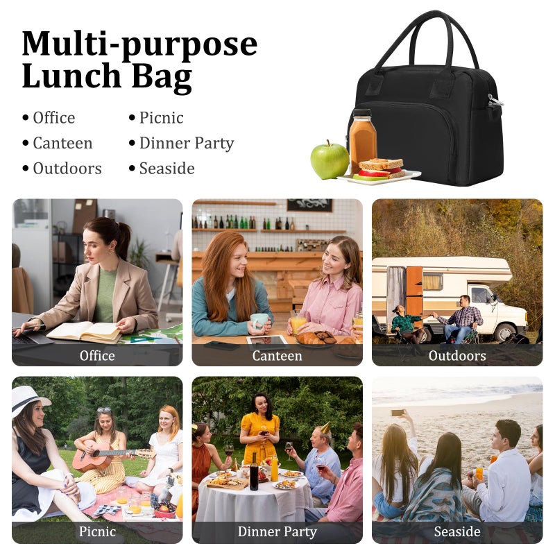 MEXS Insulated Lunch Bag for Women Men Large Reusable Lunch Box Adult Leakproof Portable Cooler Tote Bags for Work Picnic - Image 5
