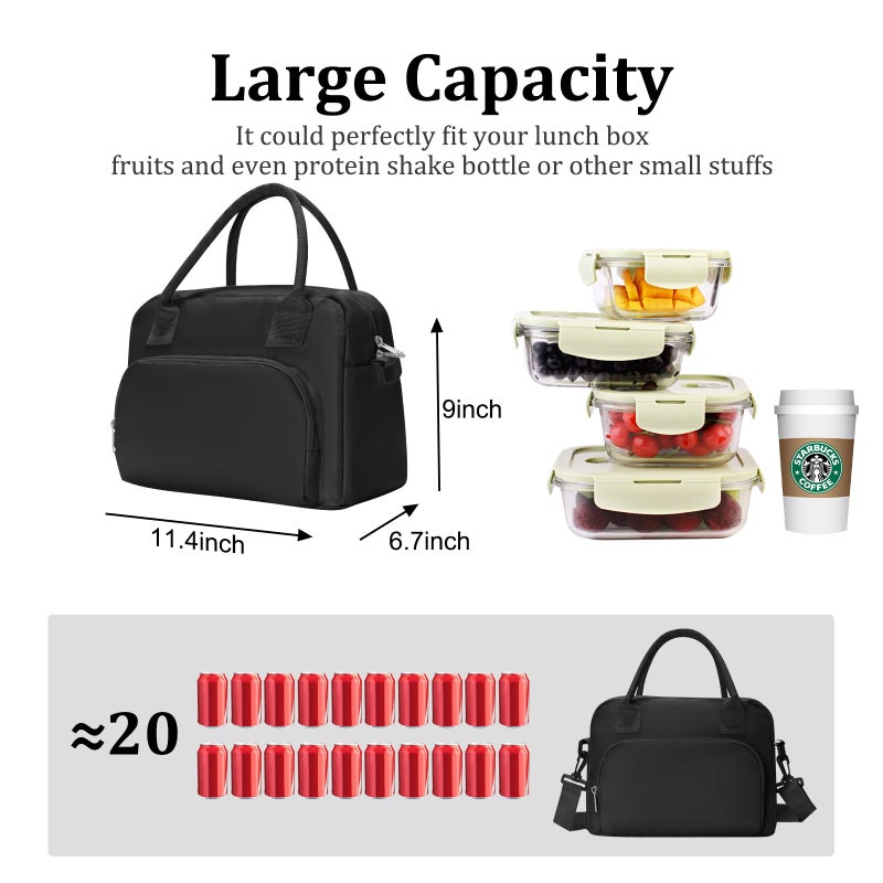 MEXS Insulated Lunch Bag for Women Men Large Reusable Lunch Box Adult Leakproof Portable Cooler Tote Bags for Work Picnic - Image 2
