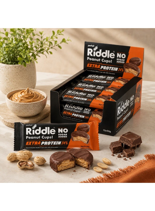 dovember Packet Riddle Peanut Butter Cups  High protein (12g) – Suitable for dieters., Sugar Free Pack 15 x 50 g - Image 3