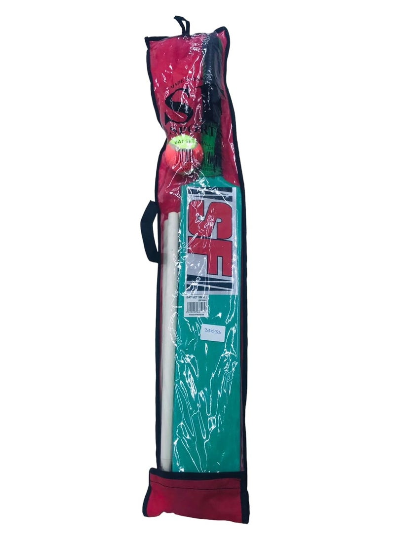 Kids Cricket Bat Set with Tennis Ball, Wickets, and Bat Cover Combo - Image 1