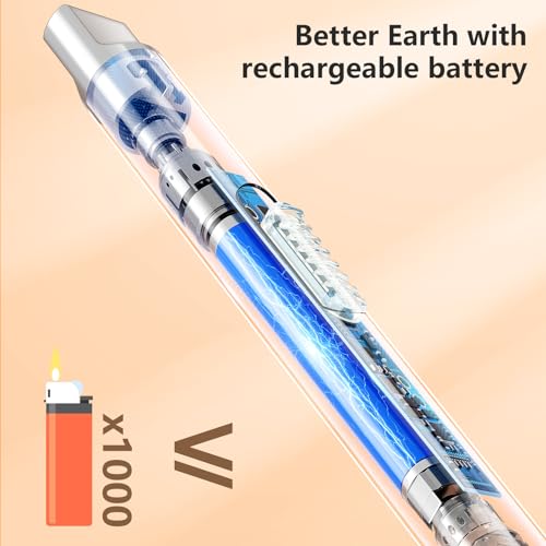 REIDEA ولاعة الشموع REIDEA USB، مقاومة للرياح بدون لهب قابلة لإعادة الشحن مع زر حماية الأمان للاستخدام المنزلي والأنشطة الخارجية (أبيض) - Image 4