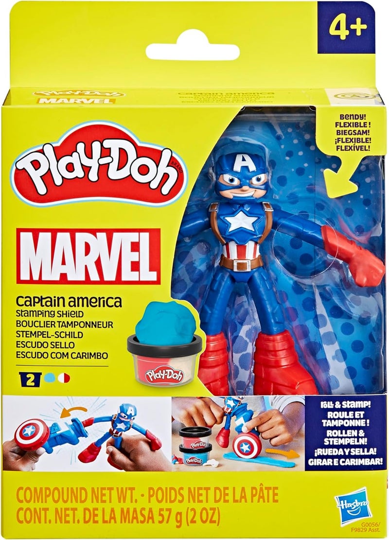 Play-Doh Marvel Captain America Stamping Shield with Bendy Action Figure - Image 3