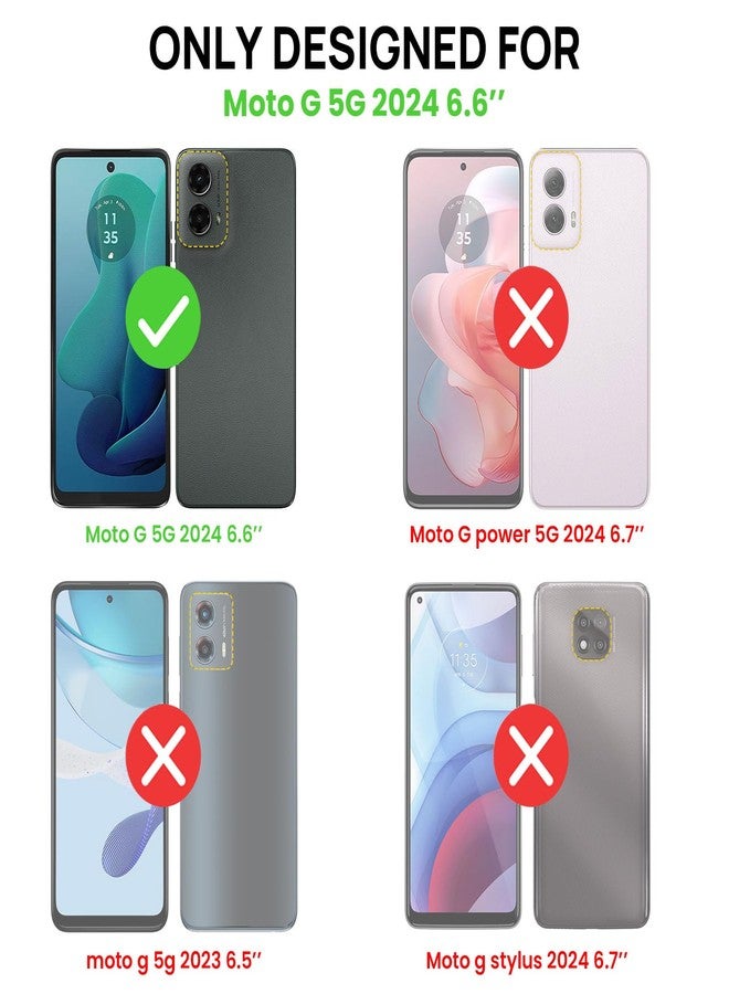 جراب Lanhiem لهاتف Motorola Moto G 5G 2024، جراب مقاوم للماء والغبار والصدمات بمعيار IP68 مع واقي شاشة مدمج، غطاء حماية كامل للجسم تحت الماء لهاتف Moto G 5G فقط، أسود - Image 2