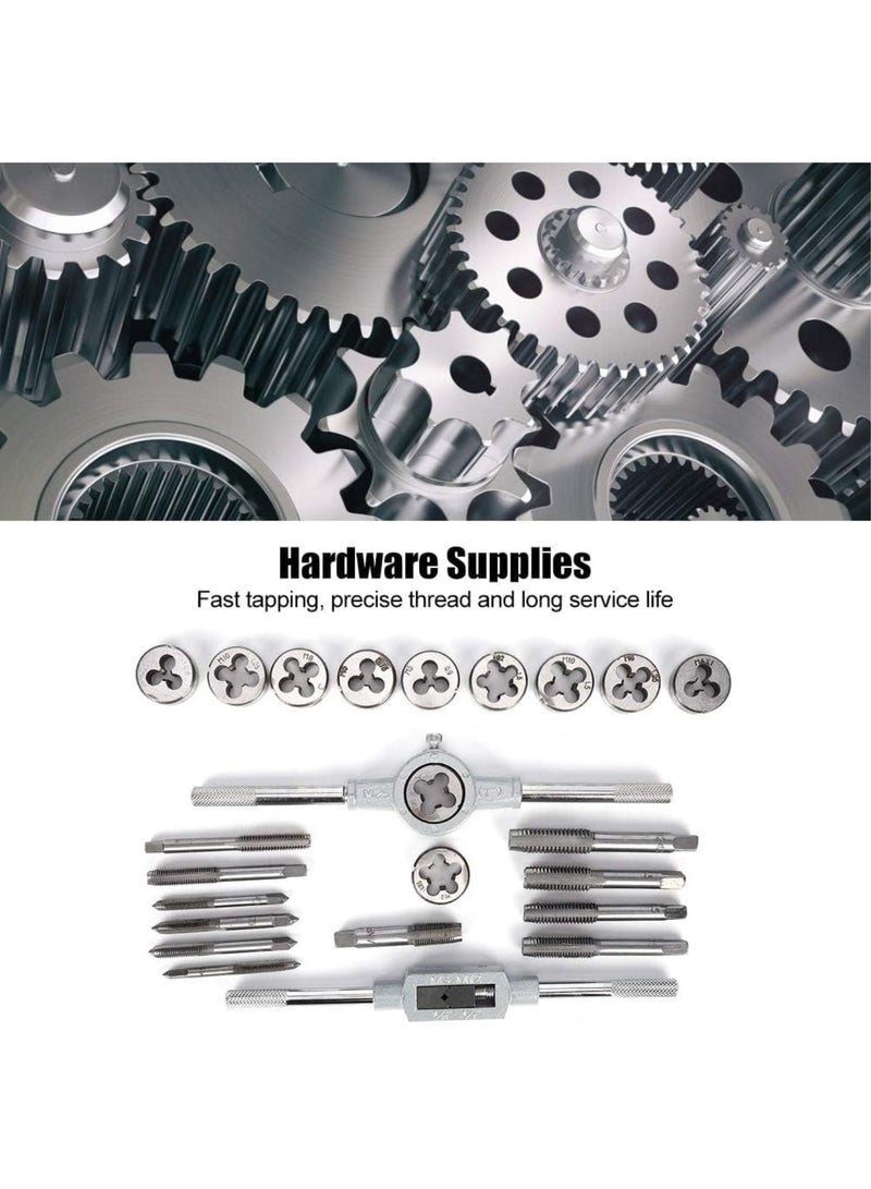 GGOOT 24Pcs Threaded Tap and Die Set Industrial Tool Iron Box Hardware Supplies for Professionals and Amateurs  - Image 5