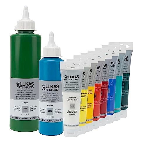 Lukas CRYL Studio Artist Acrylic Paint Terracotta 250 ml Bottle High Pigment Acrylic Paints for Canvas Painting Large Scale Works MediumViscosity WaterMixable Fast Drying - Image 3