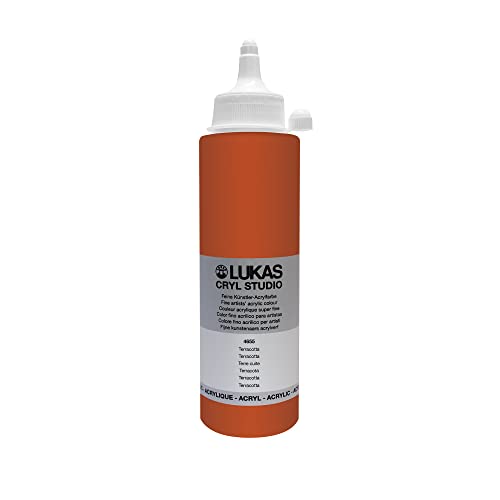 Lukas CRYL Studio Artist Acrylic Paint Terracotta 250 ml Bottle High Pigment Acrylic Paints for Canvas Painting Large Scale Works MediumViscosity WaterMixable Fast Drying - Image 1