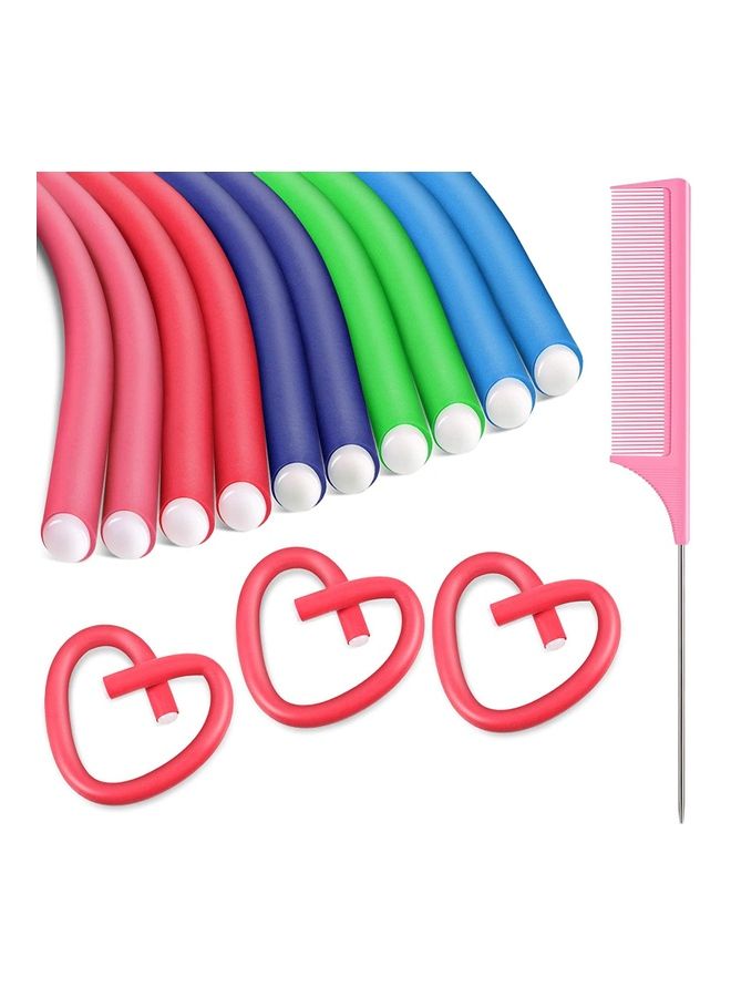 NIBEMINENT 10-Pieces Flexible Hair Rollers Multicolour - Image 1
