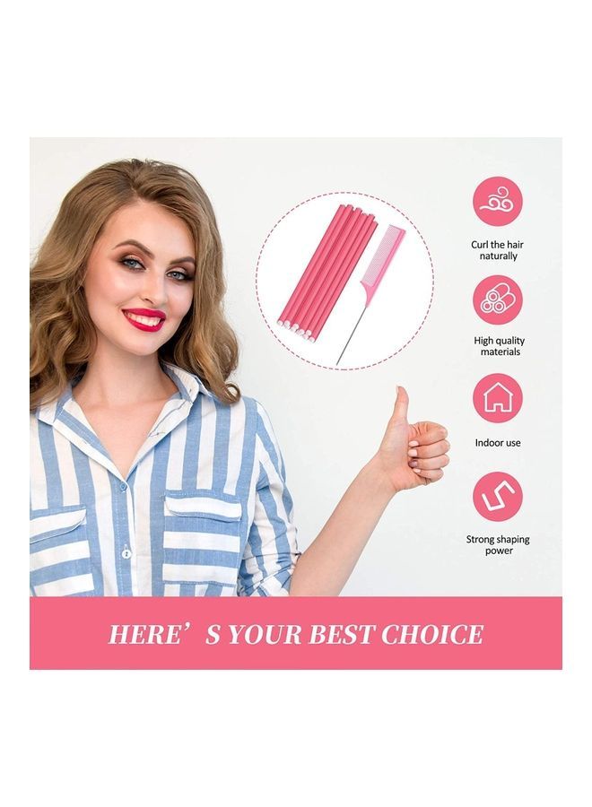 NIBEMINENT 10-Pieces Flexible Hair Rollers Multicolour - Image 5