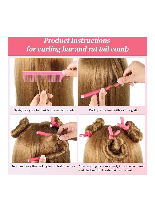 NIBEMINENT 10-Pieces Flexible Hair Rollers Multicolour - Image 3