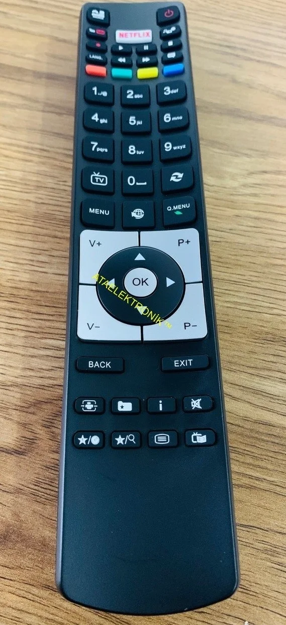 Ata Elektronik Vestel Seg Regal Finlux Nexon Lvd LED TV Television Remote - Thick Type Netflix Youtube Button