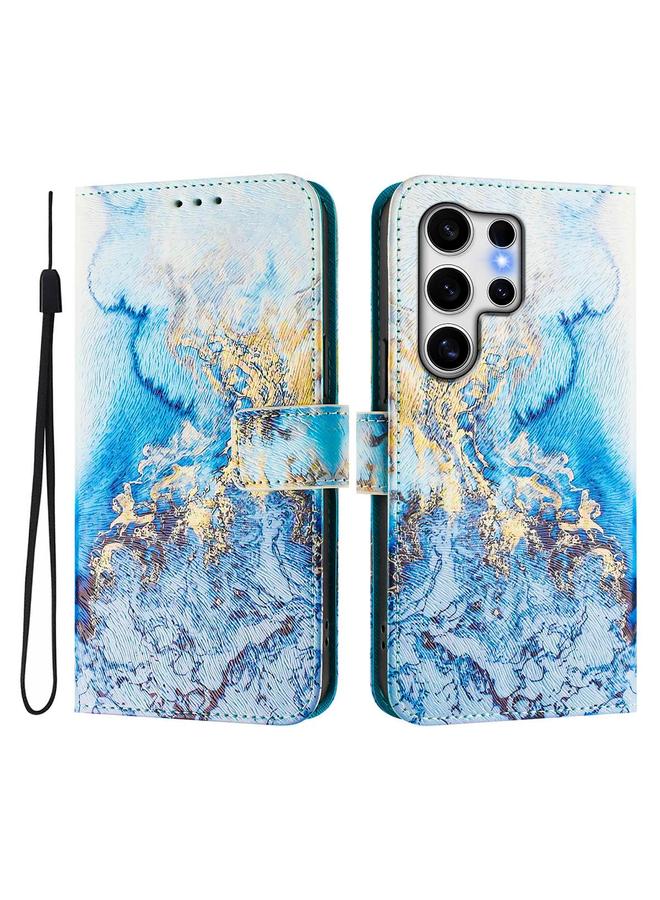 Case For Samsung Galaxy S25 Ultra 5G Painted Leather Phone Case with Card Slots ＆ Holder