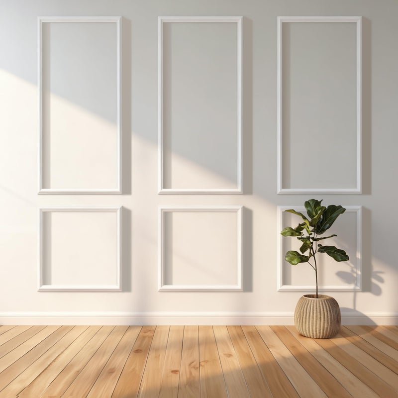 RELIANCER Peel and Stick Wall Molding Kit,30PCS Pre-Cut Door Molding Panels,3D Moulding Wainscoting Panel,Self Adhesive Walls Moulding Trim,Wall Modular Frames for Interior Walls Decor Home Bedroom - Image 1